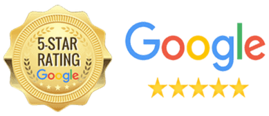 Google 5-star rating badge and review stars for Cayman Kind Watersports