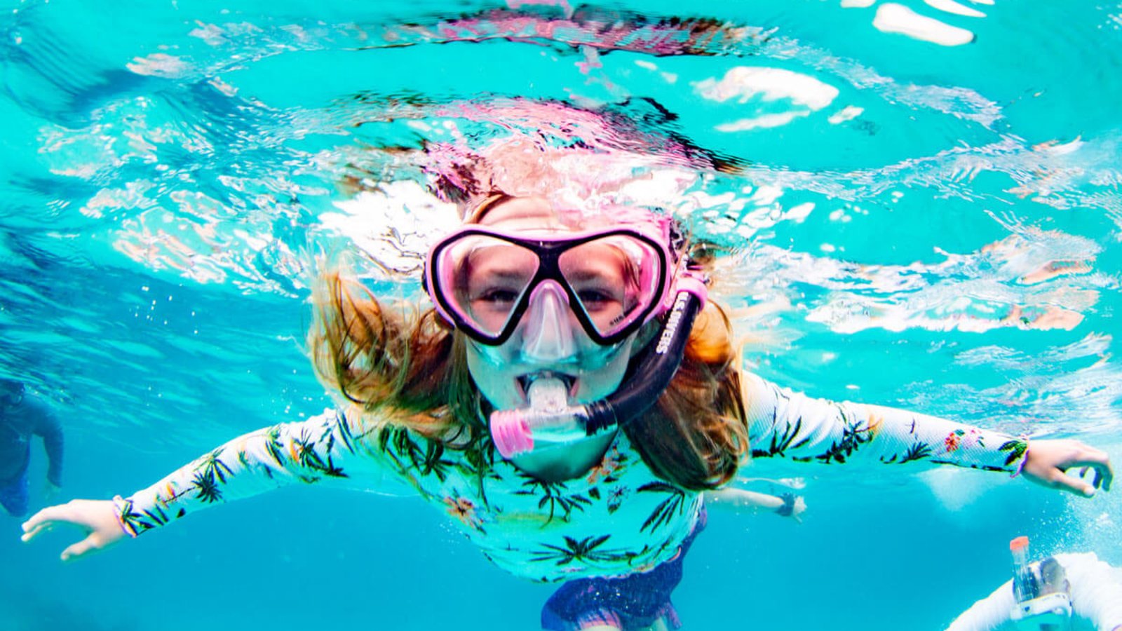 Drone view of coral reefs surrounding Grand Cayman